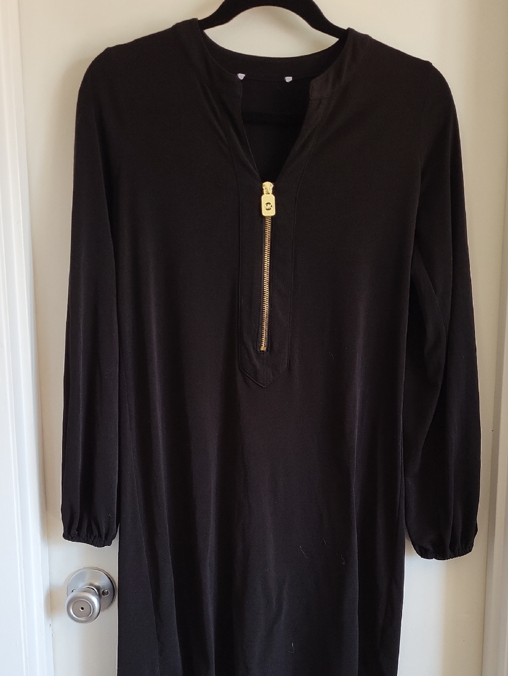 Michael Kors Black Dress with Gold Hardware